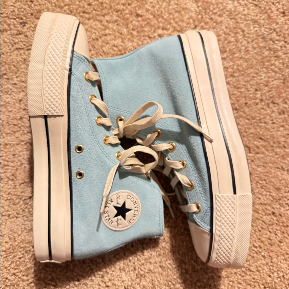Converse Women's Light Blue Platform Sneakers
